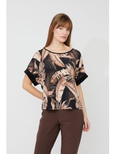 Frank Lyman Fekete-Bronz Virágos Felső