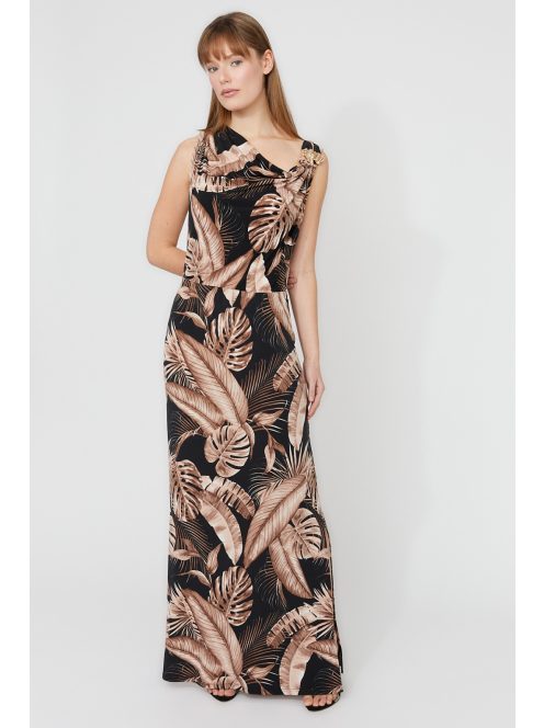 Frank Lyman Fekete-Bronz Virágos Ruha