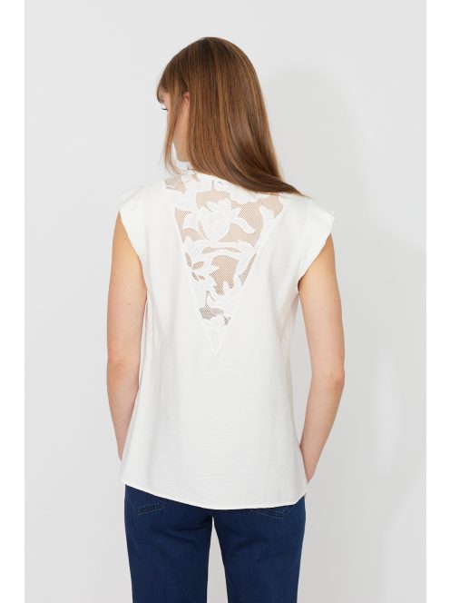 Frank Lyman Fehér-Csipkés Lollita Blúz