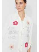 Frank Lyman Fehér-Virágmintás Della Ing