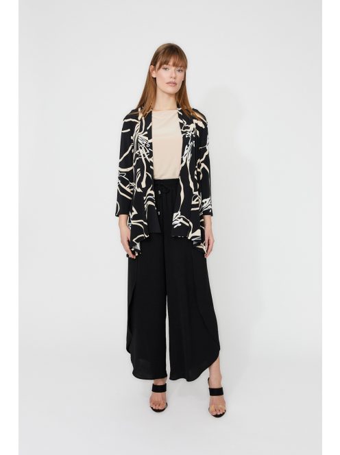 Frank Lyman Fekete-Beige Absztrakt Mintás Blézer