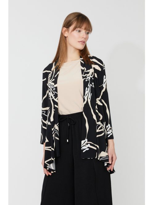 Frank Lyman Fekete-Beige Absztrakt Mintás Blézer