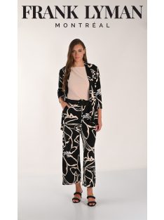 Frank Lyman Fekete-Beige Absztrakt Mintás Nadrág