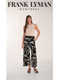 Frank Lyman Fekete-Beige Absztrakt Mintás Nadrág