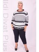 Joy Of Life Zelma Fehér-Kék Csíkos Felső