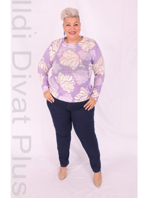 Joy Of Life Ekrü-Lila Virágos Felső-40