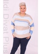 Joy Of Life Kék-Beige Csíkos Felső