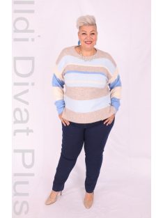 Joy Of Life Kék-Beige Csíkos Felső