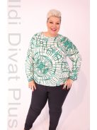 Joy Of Life Milano Fehér-Zöld Mintás Blúz