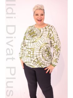 Joy Of Life Milano Fehér-Keki Mintás Blúz