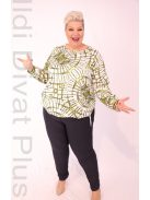 Joy Of Life Milano Fehér-Keki Mintás Blúz