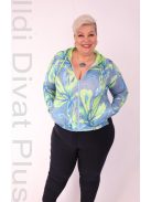 Joy Of Life Line Kék-Zöld Zippes Felső