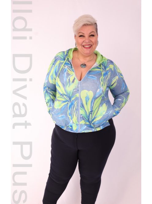 Joy Of Life Line Kék-Zöld Zippes Felső