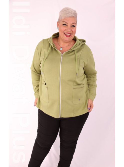 Joy Of Life Olajzöld Zippes Felső