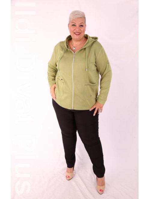 Joy Of Life Olajzöld Zippes Felső