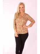 Joy Of Life Zöld-Narancs Mintás Fili Felső