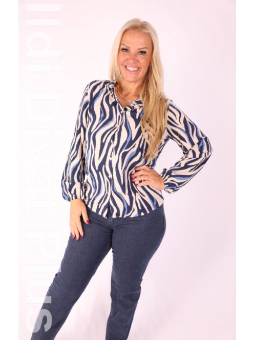 Joy Of Life Beige-Kék Mintás Lina Ing