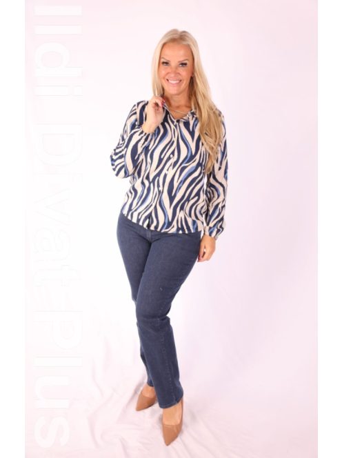 Joy Of Life Beige-Kék Mintás Lina Ing