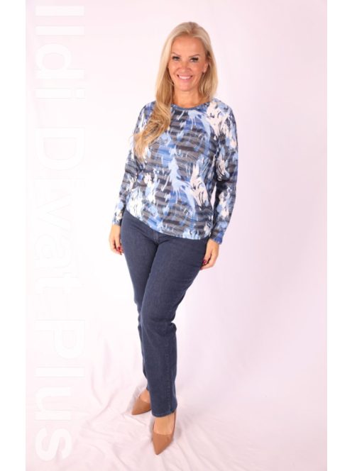Joy Of Life Kék-Fehér Mintás Wenn Felső