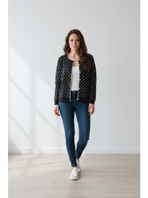 Joy Of Life Fekete-Fehér Pöttyös Zizi Kardigán