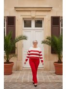 Joy Of Life Fehér-Piros Csíkos Felső