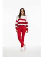 Joy Of Life Fehér-Piros Csíkos Felső
