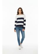 Joy Of Life Fehér-Kék Csíkos Felső