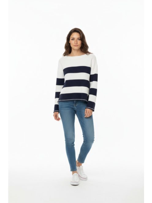 Joy Of Life Fehér-Kék Csíkos Felső