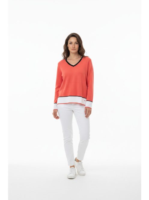 Joy Of Life Narancs-Fehér Tima Felső