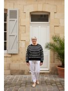 Joy Of Life Fekete-Fehér Cakk Felső