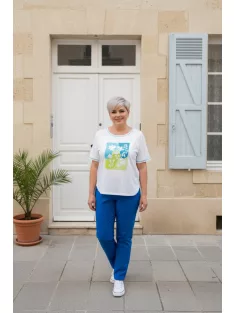 Joy Of Life Fehér-Türkiz Zizi Felső