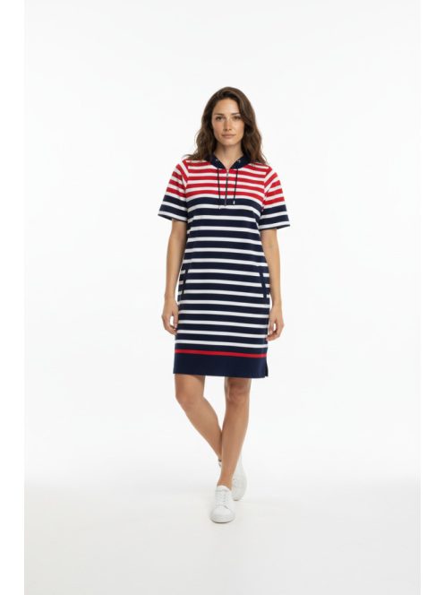 Joy Of Life Kék-Piros Csíkos Dotty Ruha
