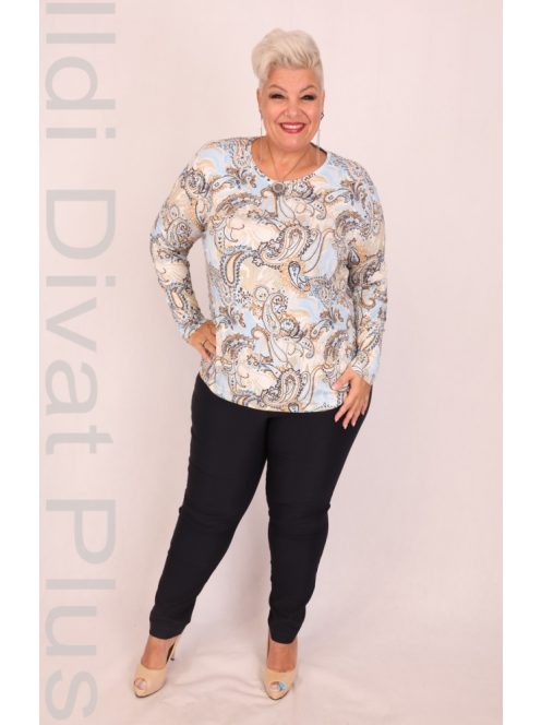 Joy Of Life Kék-Beige Mintás Felső