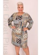 Joy Of Life Kék-Barna Mintás Ruha