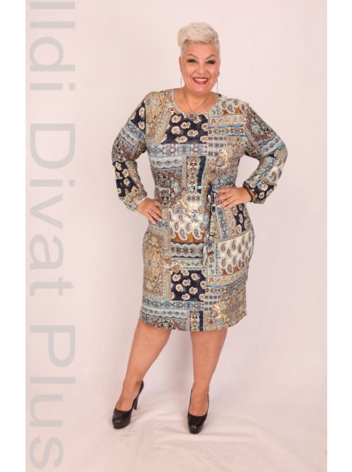 Joy Of Life Kék-Barna Mintás Ruha