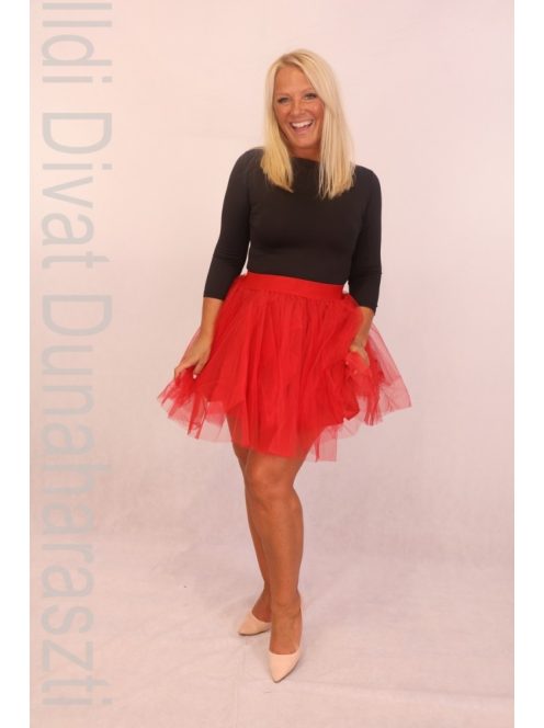 Kikiriki Piros Mini Tüll Szoknya-S