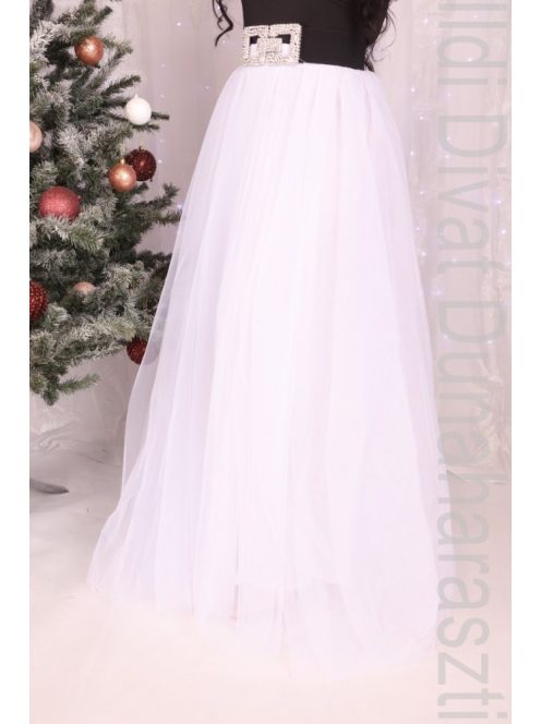 Kikiriki Fehér Tüll Maxi Szoknya-S
