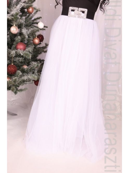 Kikiriki Fehér Tüll Maxi Szoknya-S