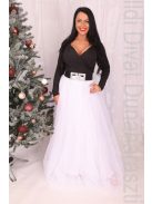 Kikiriki Fehér Tüll Maxi Szoknya-S