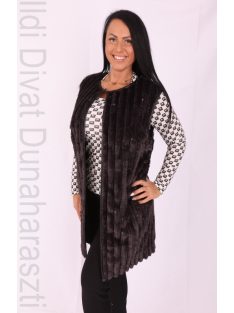 La Vita Fekete Szőrmés Etta Mellény