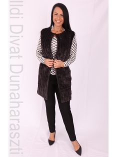 La Vita Fekete Szőrmés Etta Mellény