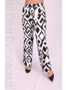 La Vita Fekete-Fehér Mintás Shira Nadrág