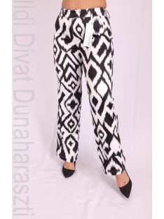 La Vita Fekete-Fehér Mintás Shira Nadrág