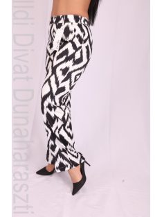 La Vita Fekete-Fehér Mintás Shira Nadrág