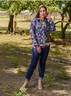 Livello Kék Levél Mintás Farmernadrág