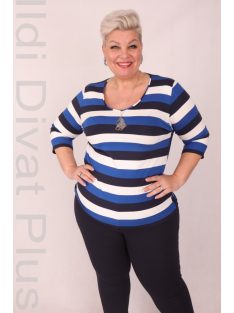Livello Kék Csíkos V Nyakú Felső