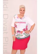 Livello Fehér-Színes Virágos Felső