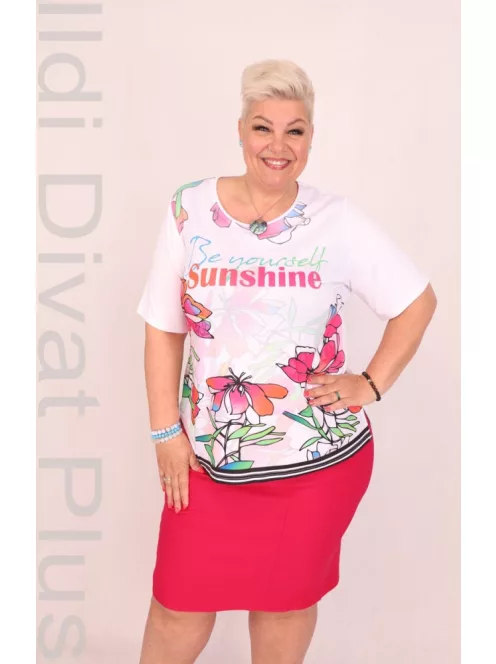 Livello Fehér-Színes Virágos Felső