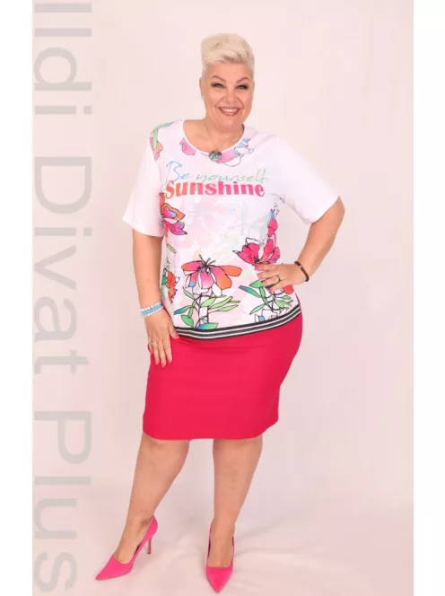 Livello Fehér-Színes Virágos Felső