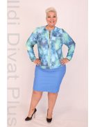 Livello Kék-Zöld Mintás Zippes Blézer